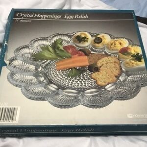 Crystal happenings Glass egg tray